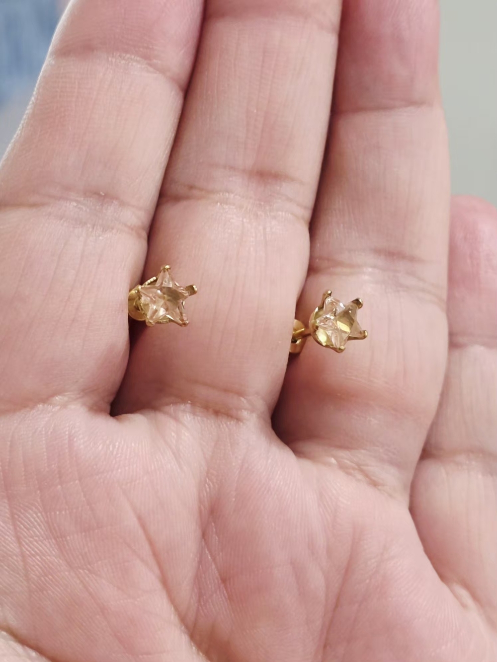 18kGold Plated Baby November Birthstone Earring